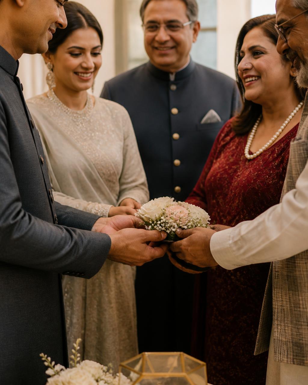 Family members sharing a happy moment